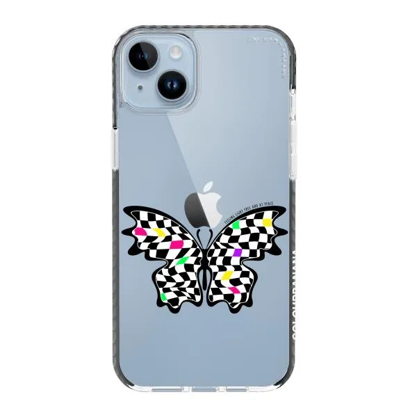 iPhone Case - Checkered Butterfly