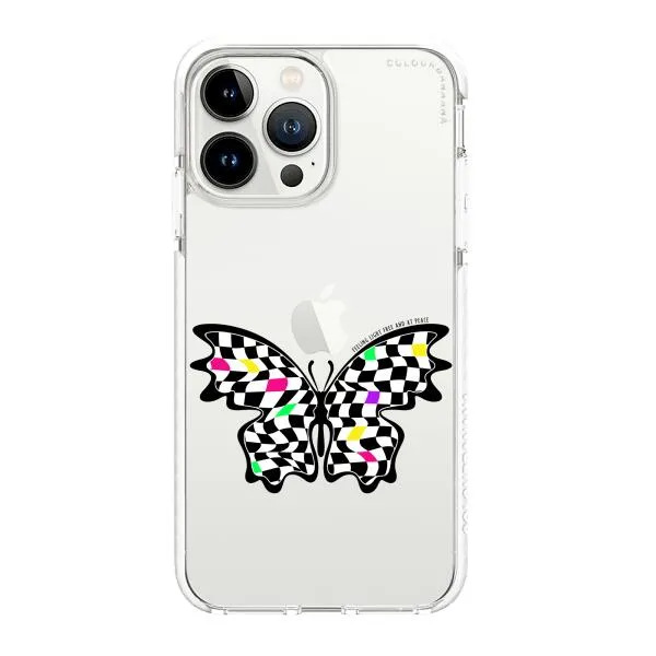 iPhone Case - Checkered Butterfly