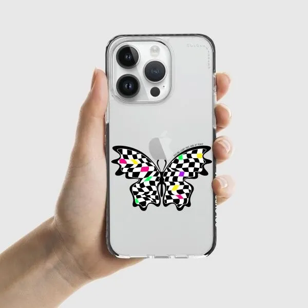 iPhone Case - Checkered Butterfly