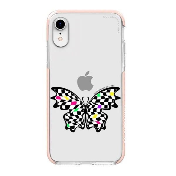 iPhone Case - Checkered Butterfly