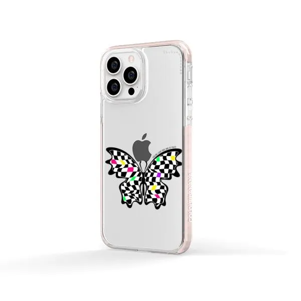 iPhone Case - Checkered Butterfly