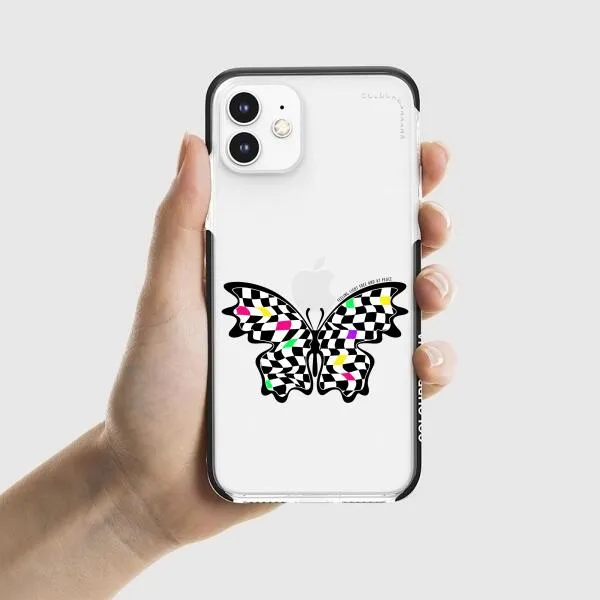 iPhone Case - Checkered Butterfly