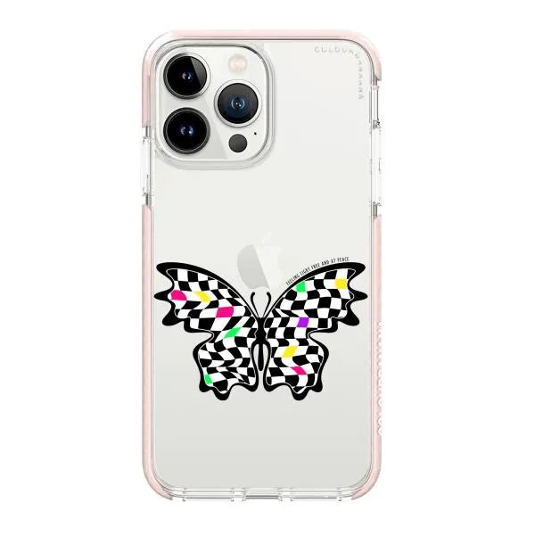 iPhone Case - Checkered Butterfly