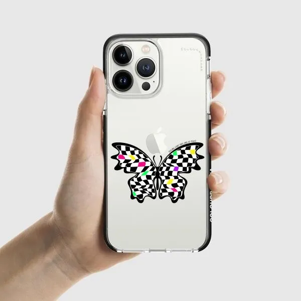 iPhone Case - Checkered Butterfly