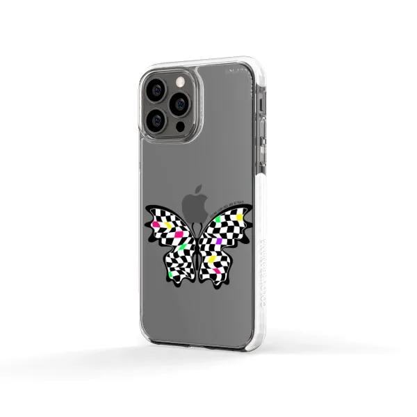 iPhone Case - Checkered Butterfly
