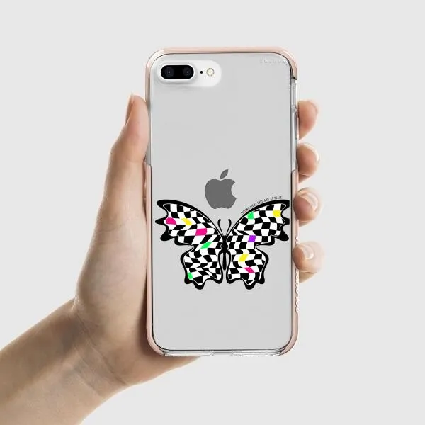 iPhone Case - Checkered Butterfly