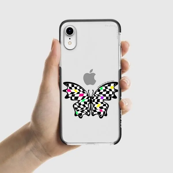 iPhone Case - Checkered Butterfly