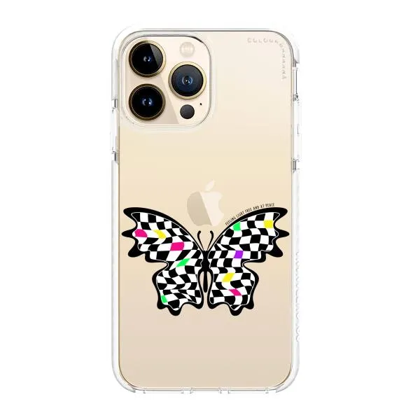 iPhone Case - Checkered Butterfly