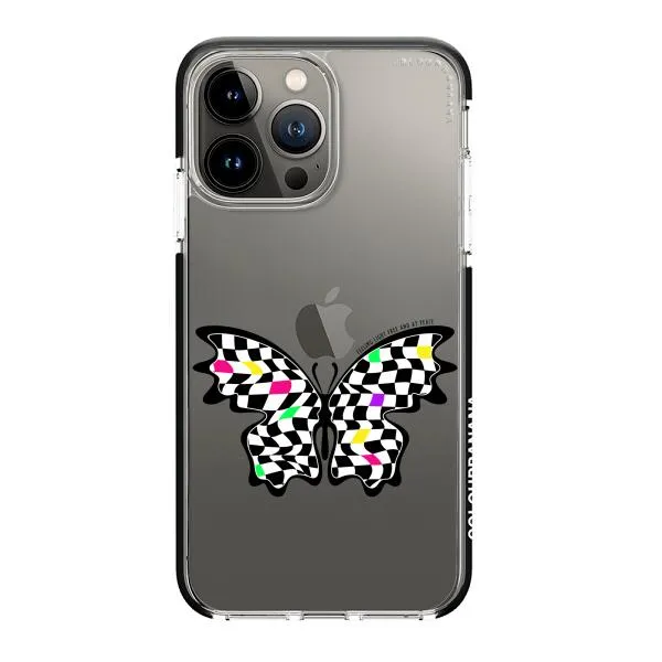 iPhone Case - Checkered Butterfly