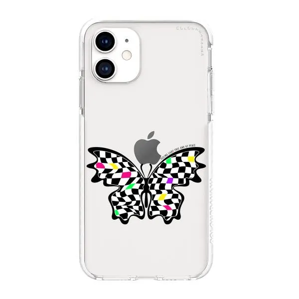 iPhone Case - Checkered Butterfly