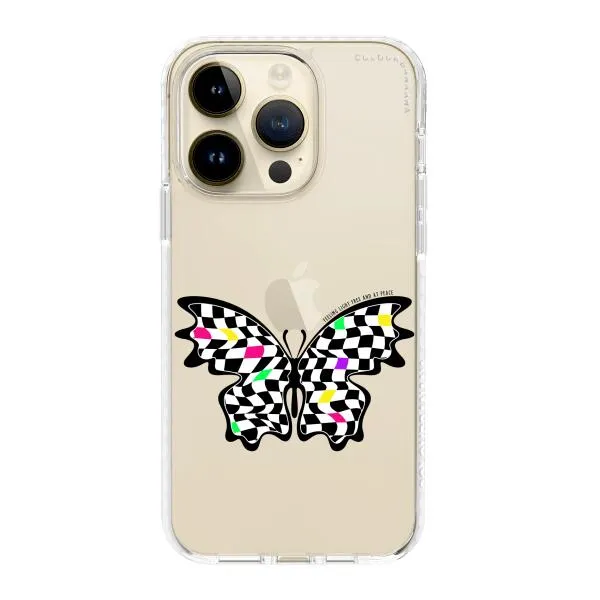 iPhone Case - Checkered Butterfly
