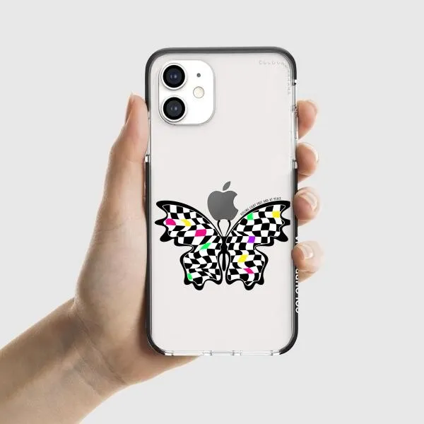 iPhone Case - Checkered Butterfly
