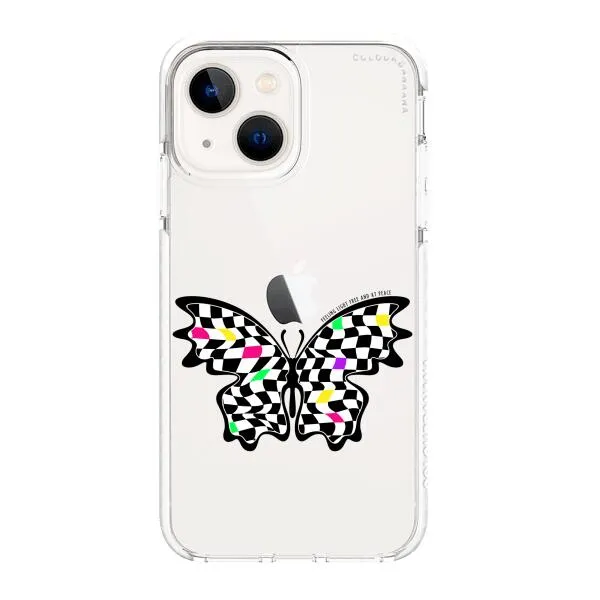 iPhone Case - Checkered Butterfly