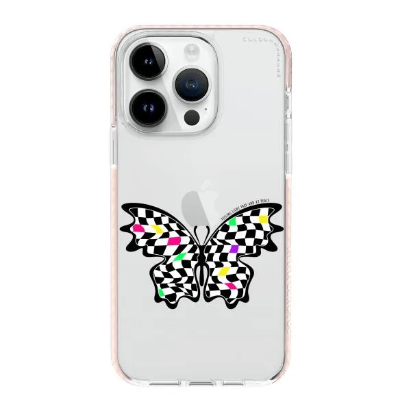 iPhone Case - Checkered Butterfly