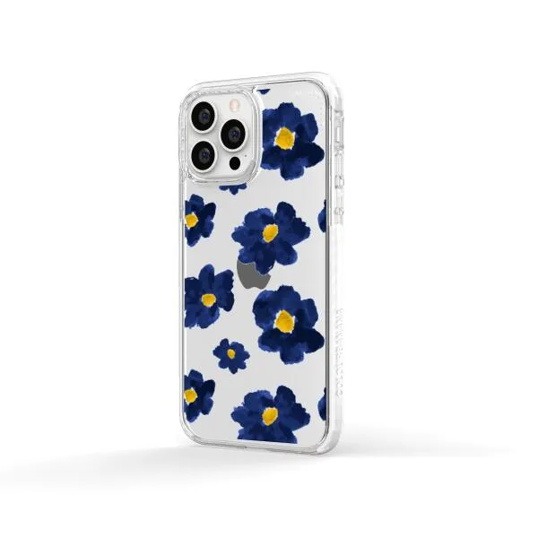 iPhone Case - Deep Blue Flowers