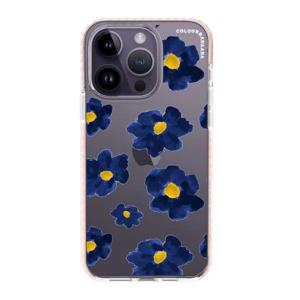 iPhone Case - Deep Blue Flowers