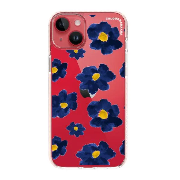 iPhone Case - Deep Blue Flowers