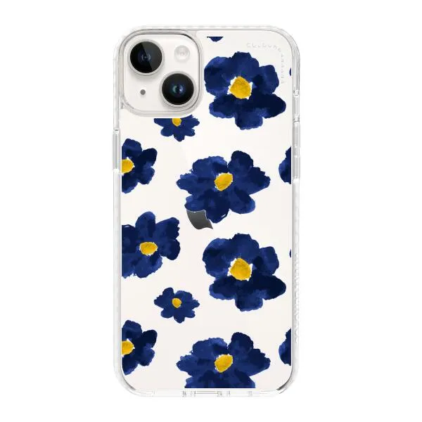 iPhone Case - Deep Blue Flowers