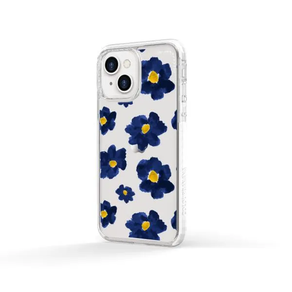iPhone Case - Deep Blue Flowers