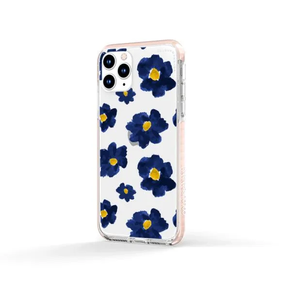 iPhone Case - Deep Blue Flowers