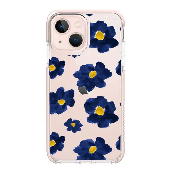 iPhone Case - Deep Blue Flowers