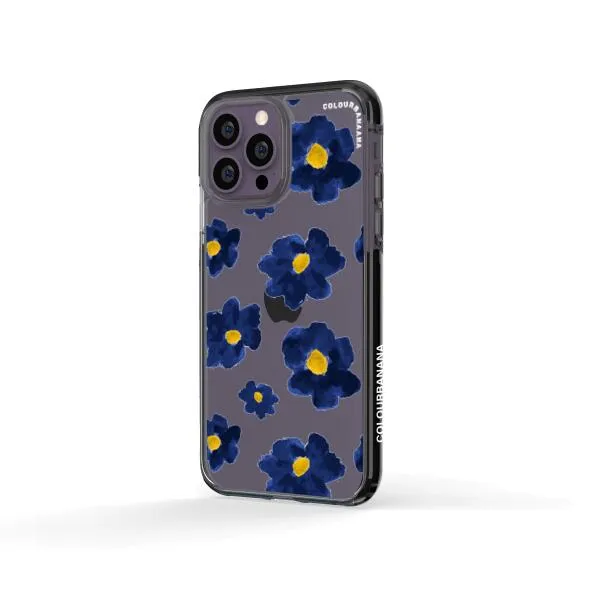 iPhone Case - Deep Blue Flowers