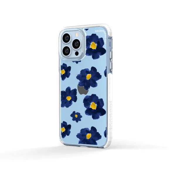 iPhone Case - Deep Blue Flowers