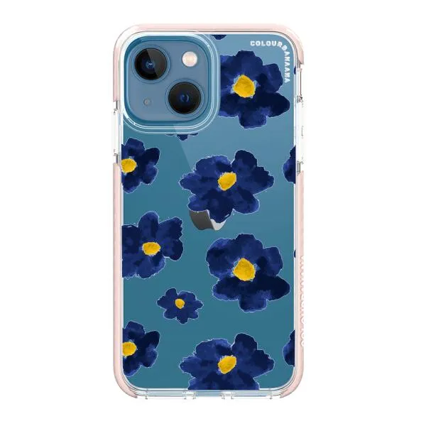 iPhone Case - Deep Blue Flowers