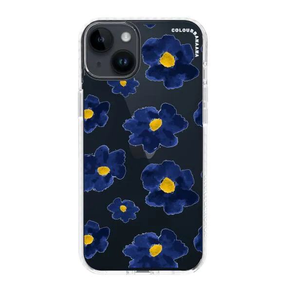 iPhone Case - Deep Blue Flowers