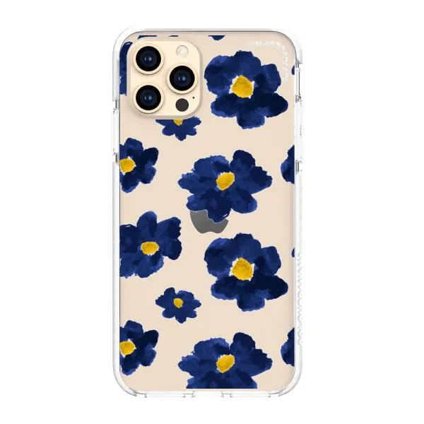 iPhone Case - Deep Blue Flowers