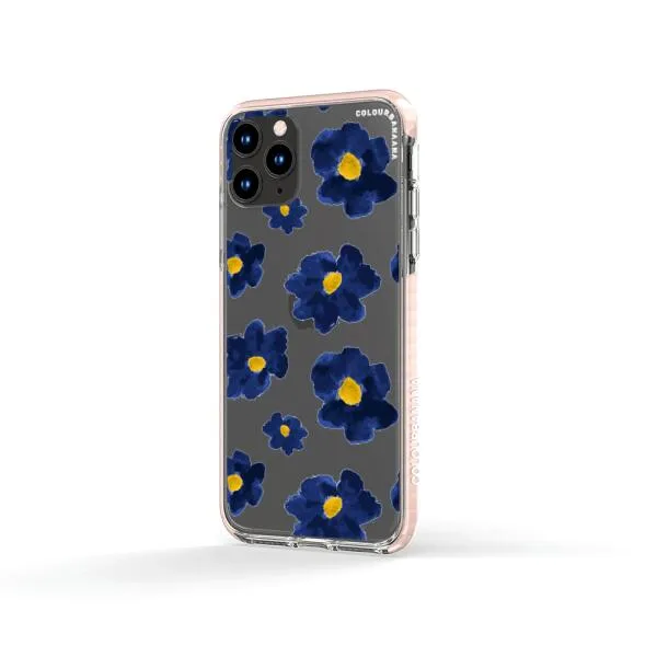 iPhone Case - Deep Blue Flowers