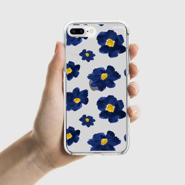 iPhone Case - Deep Blue Flowers