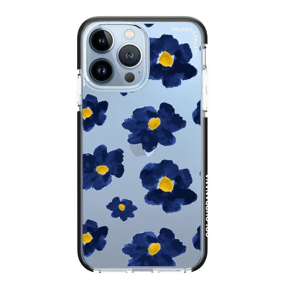 iPhone Case - Deep Blue Flowers
