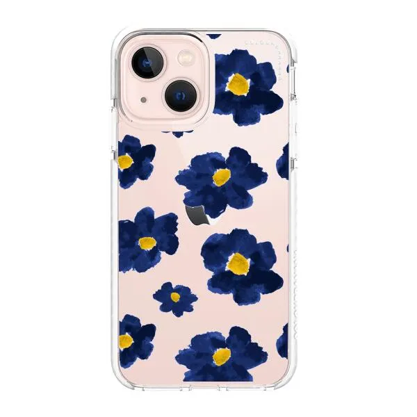 iPhone Case - Deep Blue Flowers