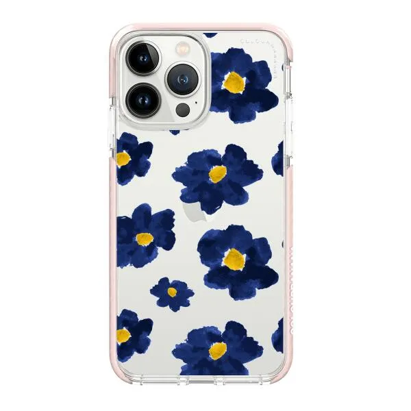 iPhone Case - Deep Blue Flowers