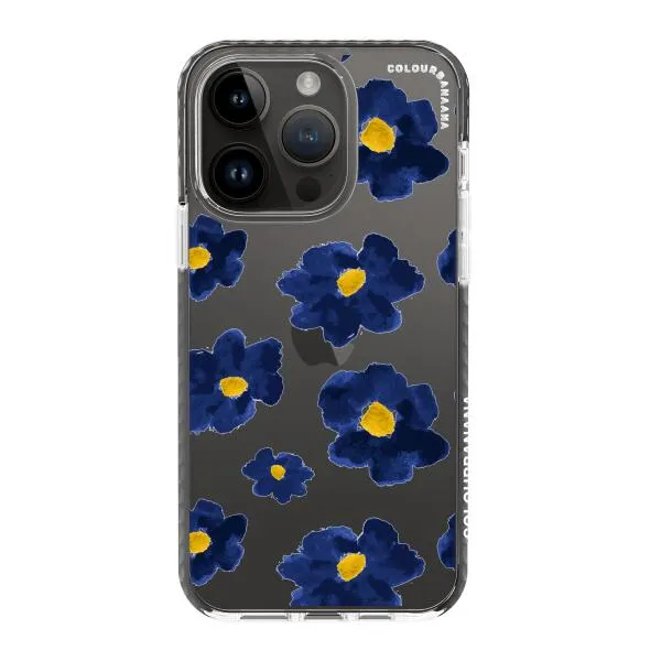 iPhone Case - Deep Blue Flowers