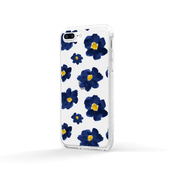 iPhone Case - Deep Blue Flowers