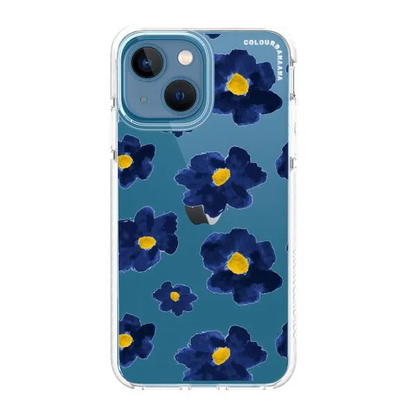 iPhone Case - Deep Blue Flowers