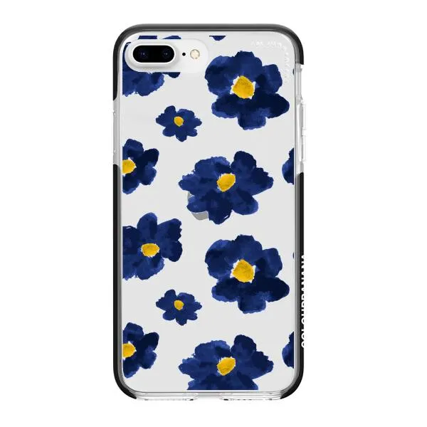 iPhone Case - Deep Blue Flowers