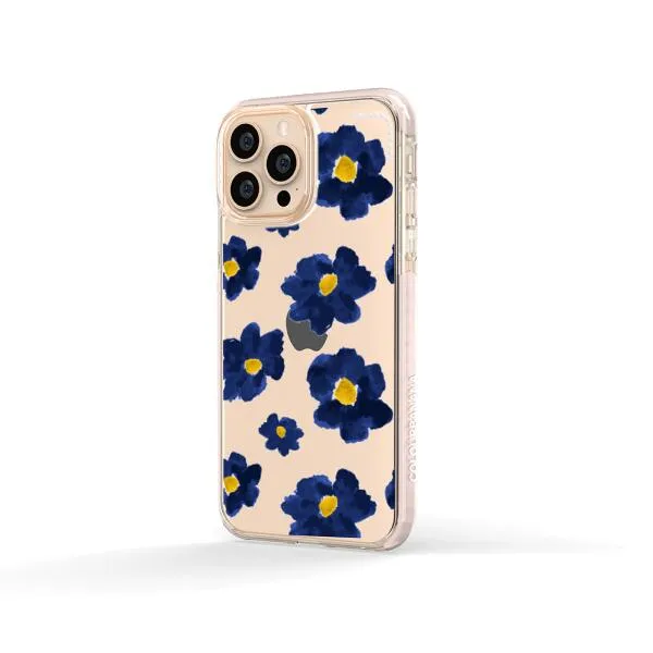 iPhone Case - Deep Blue Flowers