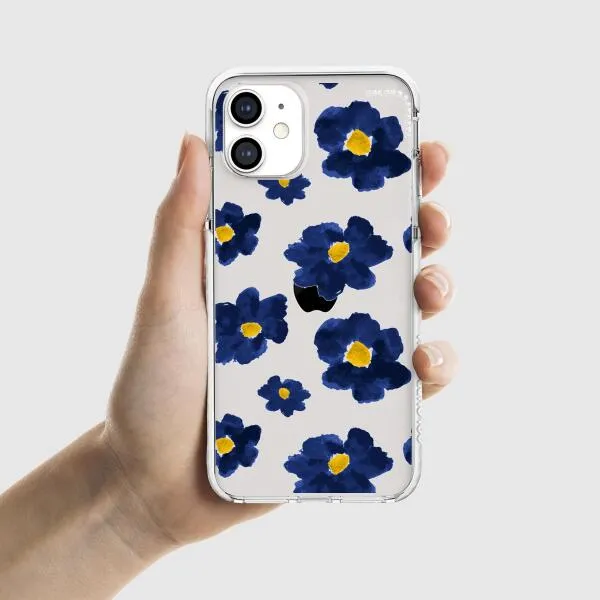 iPhone Case - Deep Blue Flowers