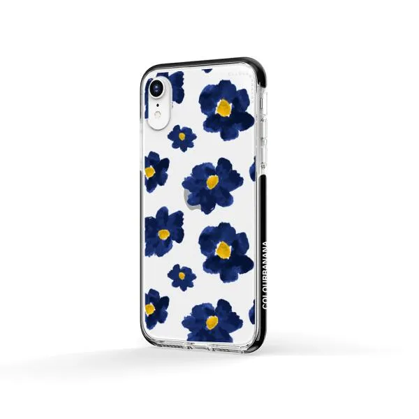 iPhone Case - Deep Blue Flowers