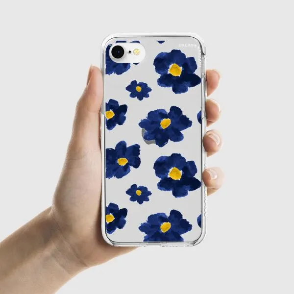 iPhone Case - Deep Blue Flowers