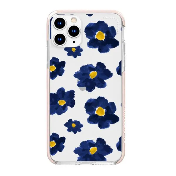 iPhone Case - Deep Blue Flowers