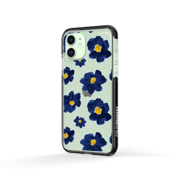 iPhone Case - Deep Blue Flowers