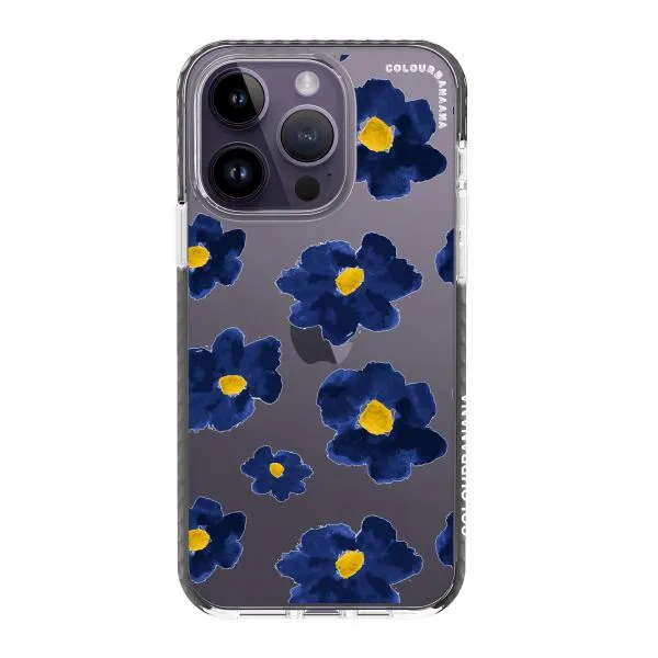 iPhone Case - Deep Blue Flowers