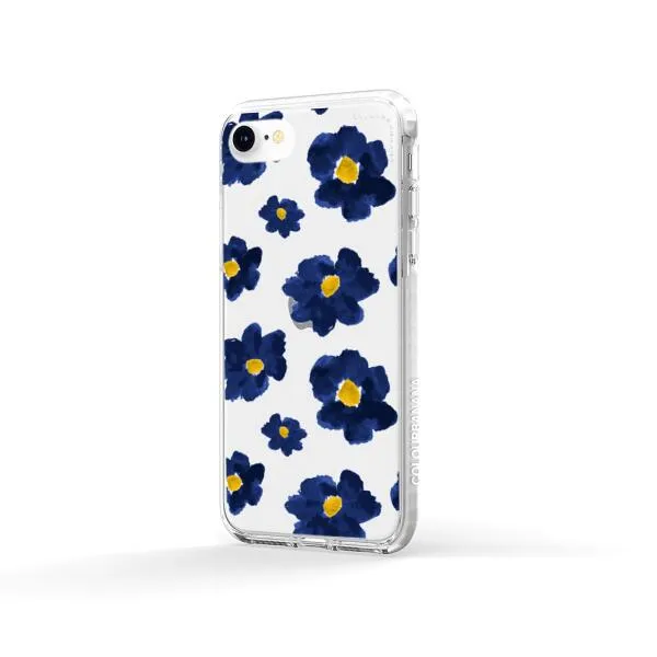 iPhone Case - Deep Blue Flowers