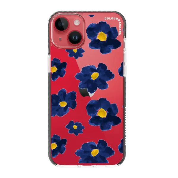 iPhone Case - Deep Blue Flowers