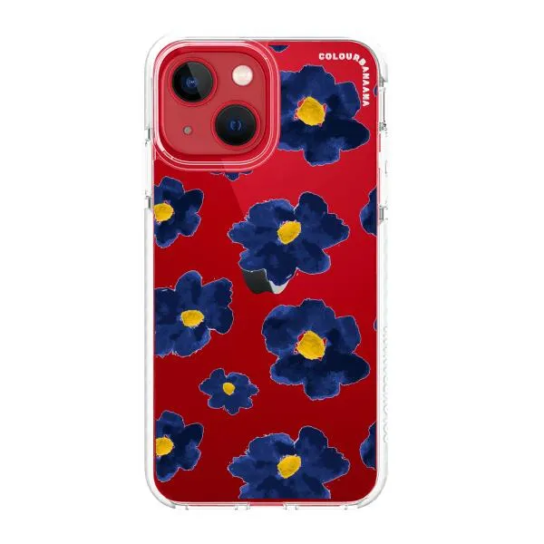 iPhone Case - Deep Blue Flowers