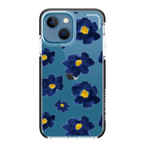 iPhone Case - Deep Blue Flowers